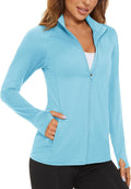 MAGCOMSEN Women's UPF 50+ Lightweight Athletic Jacket - Sun Shield in