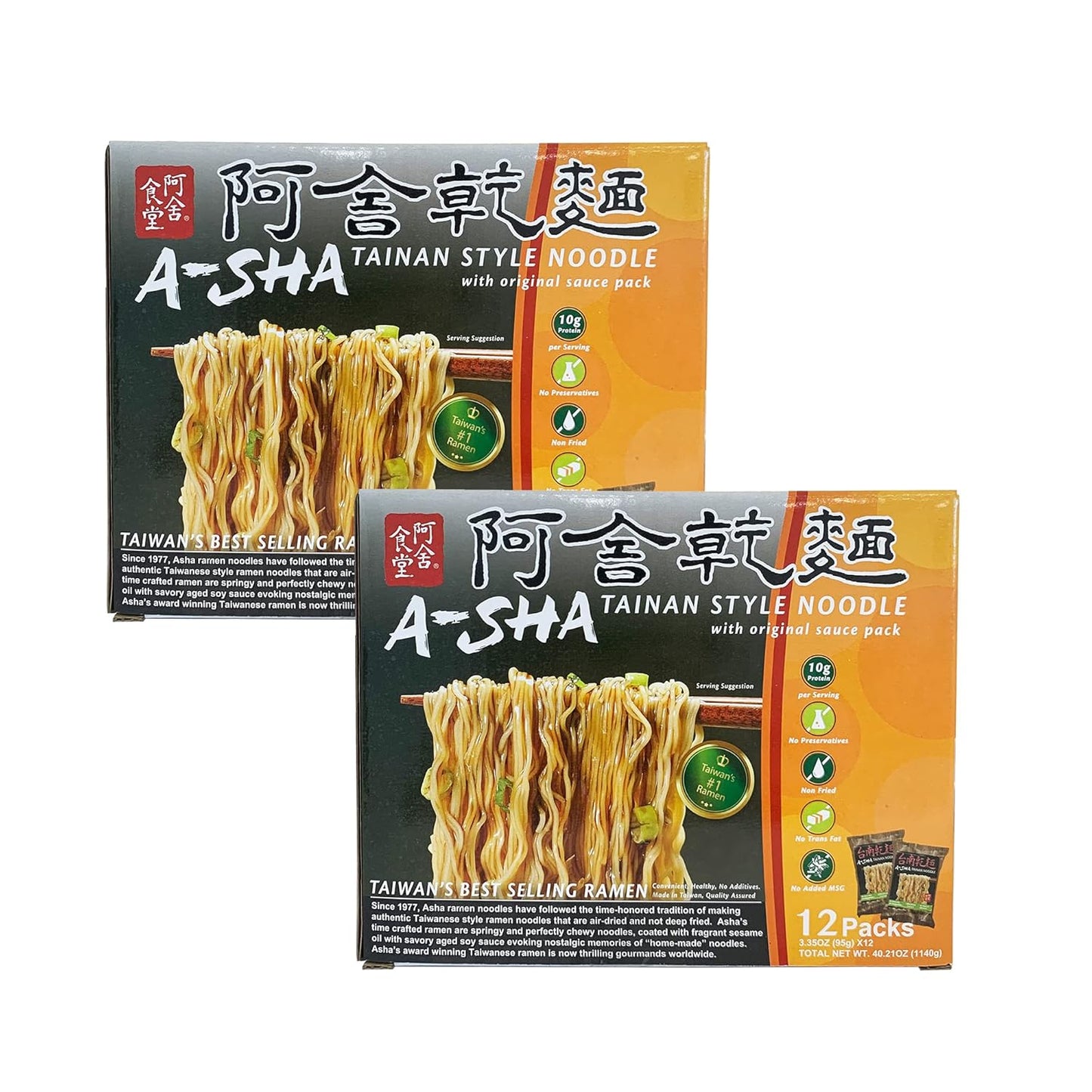A-Sha Healthy Ramen Noodles - Premium Air Dried Instant Noodles
