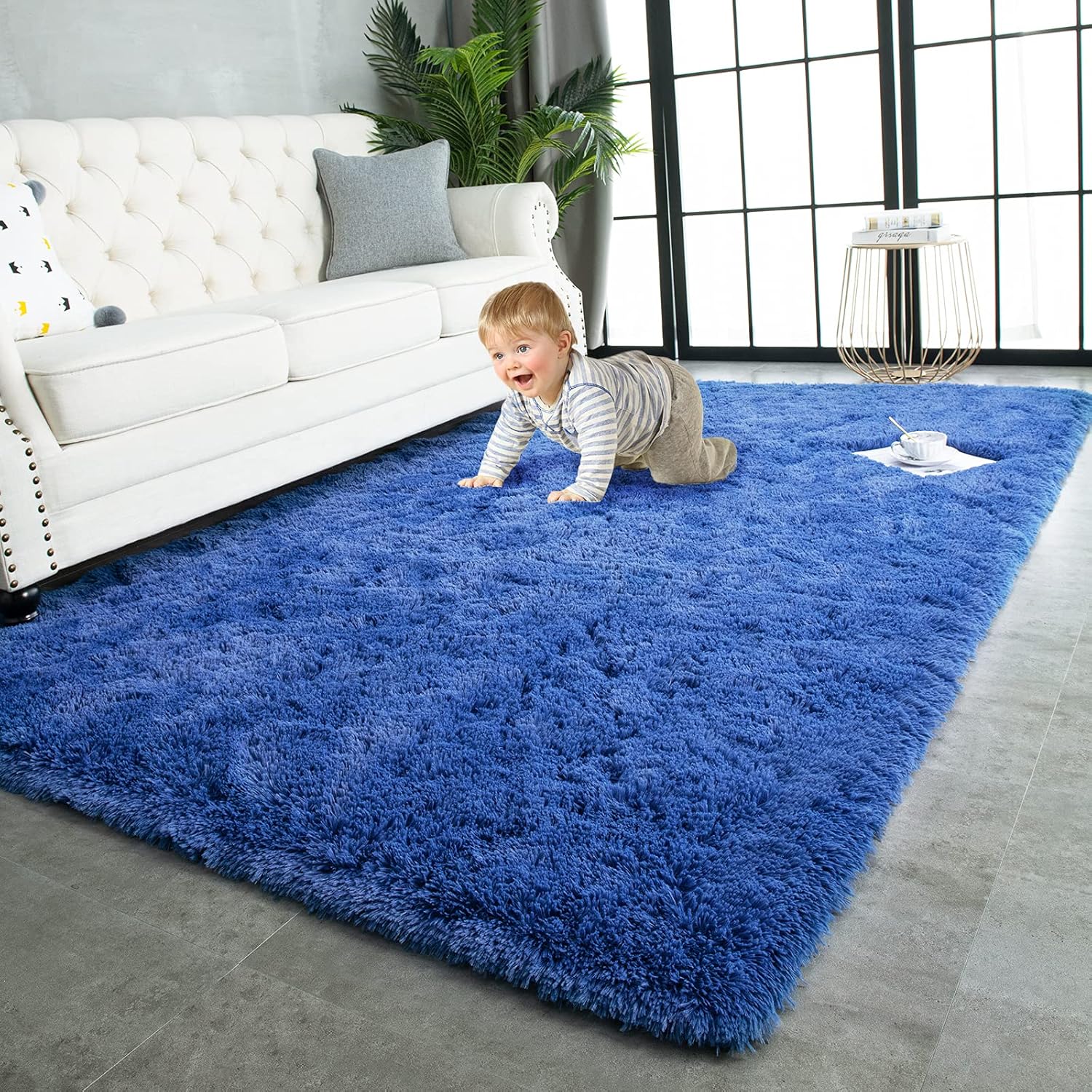 TWINNIS Super Soft Shaggy Rugs for Living Room and Bedroom
