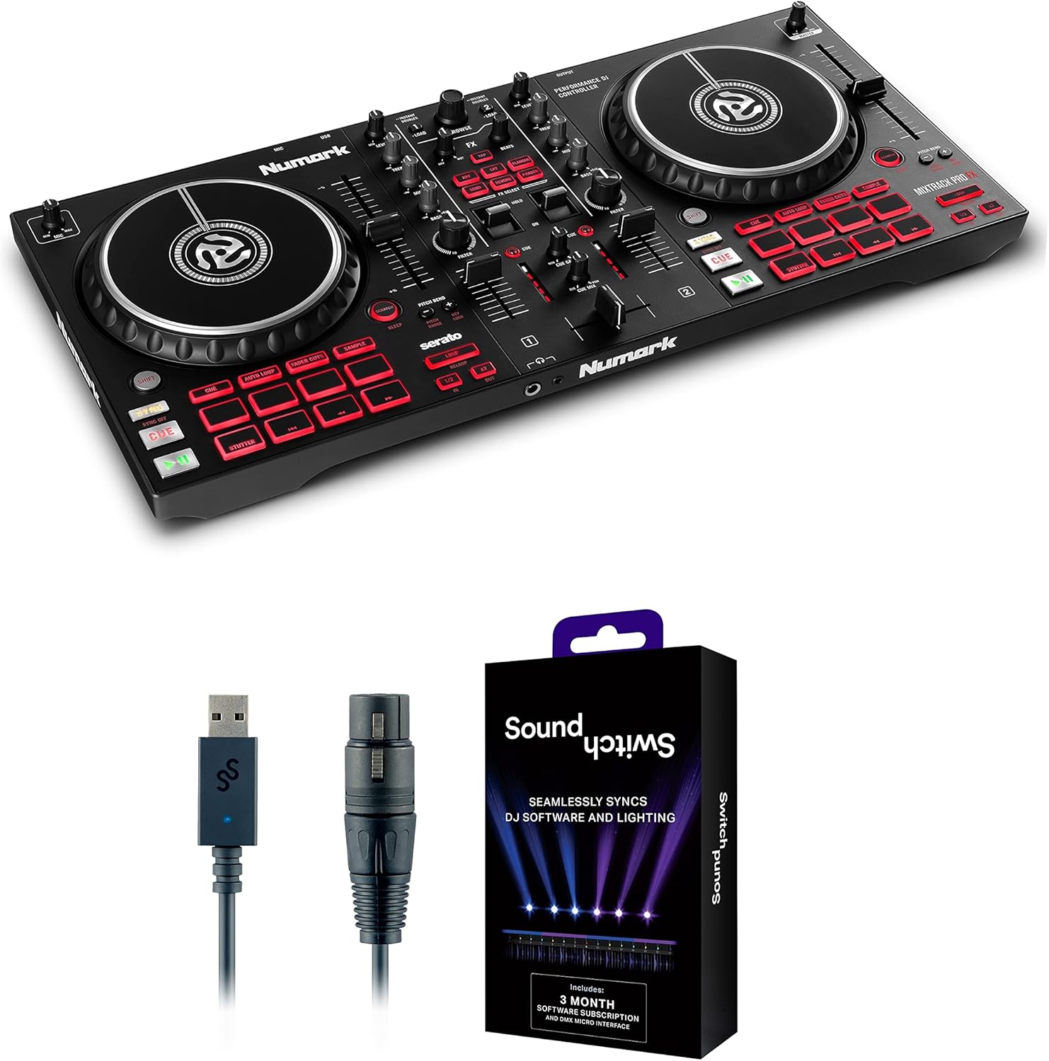DJ Controller & DMX Bundle - Numark Mixtrack Pro FX Set