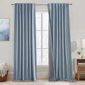 Linen Texture Blackout Curtains - Full Room Darkening Panels 52x96 (2)