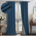Navy Blue Black Out Curtains 96 in Long 2 Panels - Total Blackout