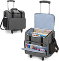Trunab Rolling Scrapbook Tote Craft Organizer with Wheels - Portable