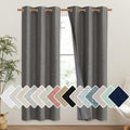 NICETOWN Grizzle Gray Vintage Linen 100% Blackout Curtains - Real