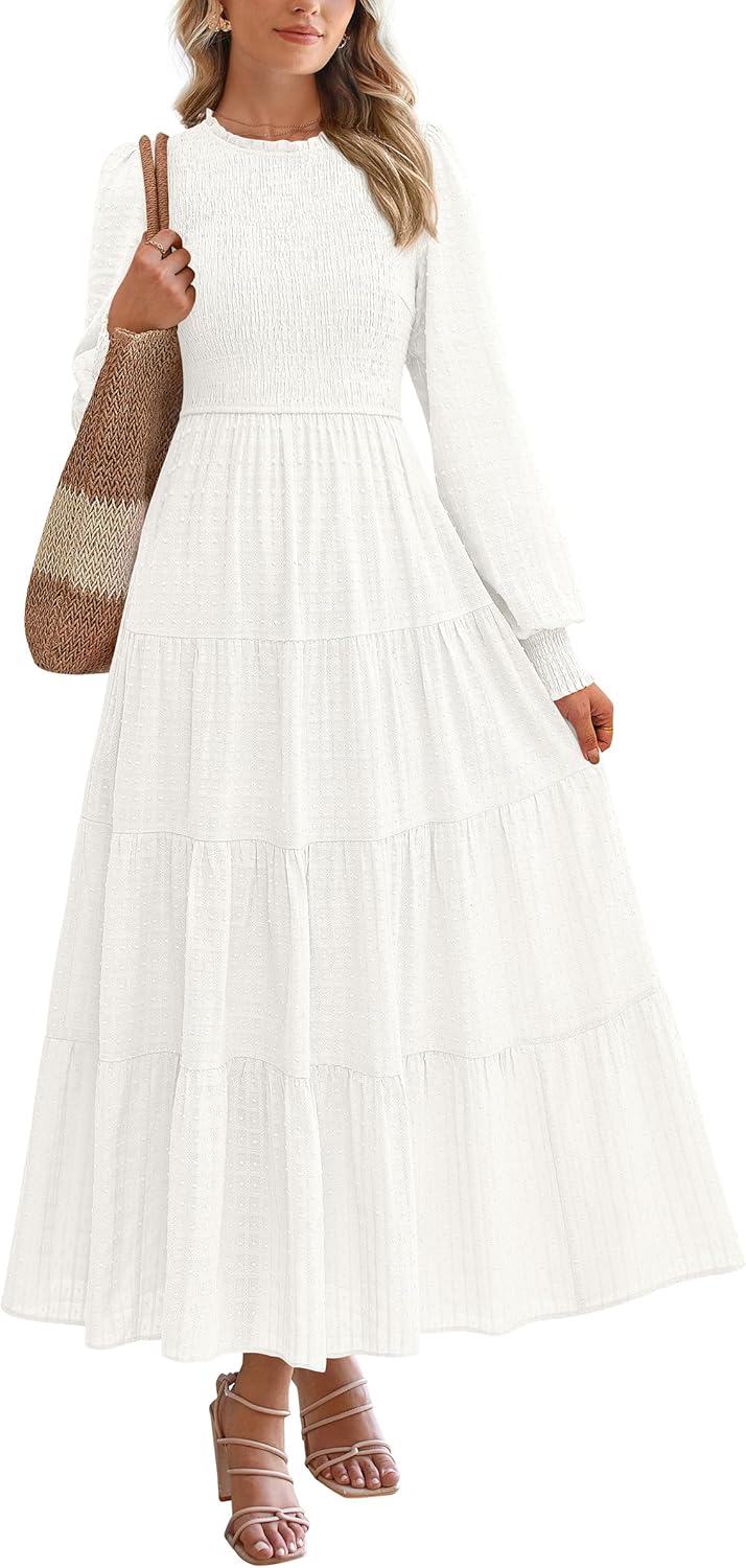PRETTYGARDEN Women's Long Sleeve Maxi Dresses for Fall 2025