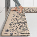 Anti Fatigue Kitchen Mats - Cushioned 2PC Floor Rug Set for Standing