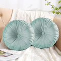 Decorative Round Pleated Throw Pillows Set of 2 - Classy Pumpkin