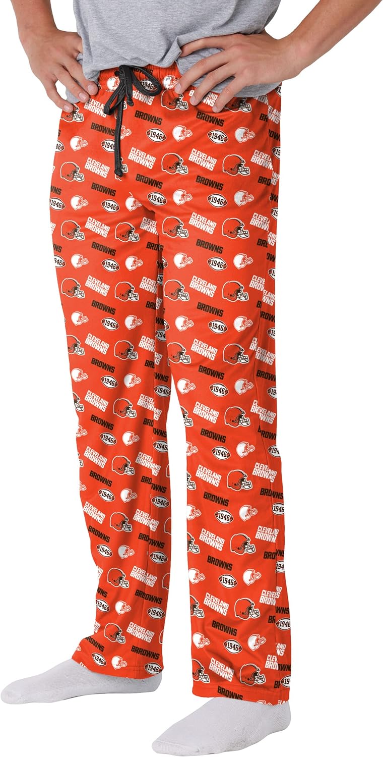 FOCO Men's NFL Team Logo Repeat Print Lounge Pants for Comfort