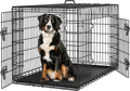 48 in Double Door Dog Crate with Divider - Collapsible Large Kennel