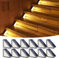 Solar Step Lights Outdoor Stair Light 12 Pack - Dual CCT Solar Deck