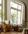 Arched 34x76 in Full Length Wall Mirror - Elegant Full-Body View