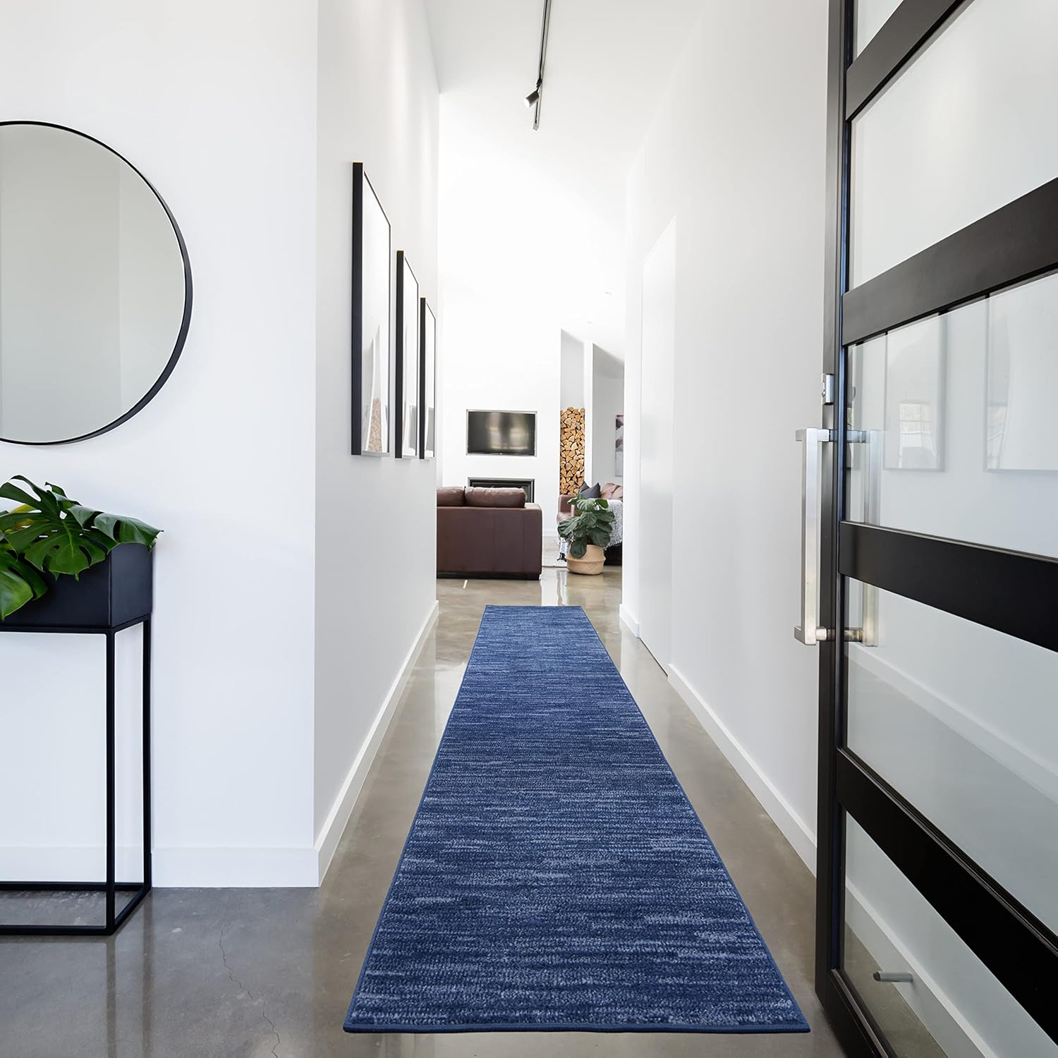 Nourison Home Essentials Indoor/Outdoor Navy Blue Area Rug