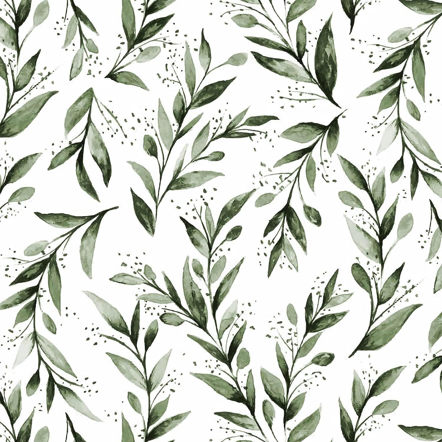 Livebor Green Leaf Wallpaper Peel and Stick for Modern Homes