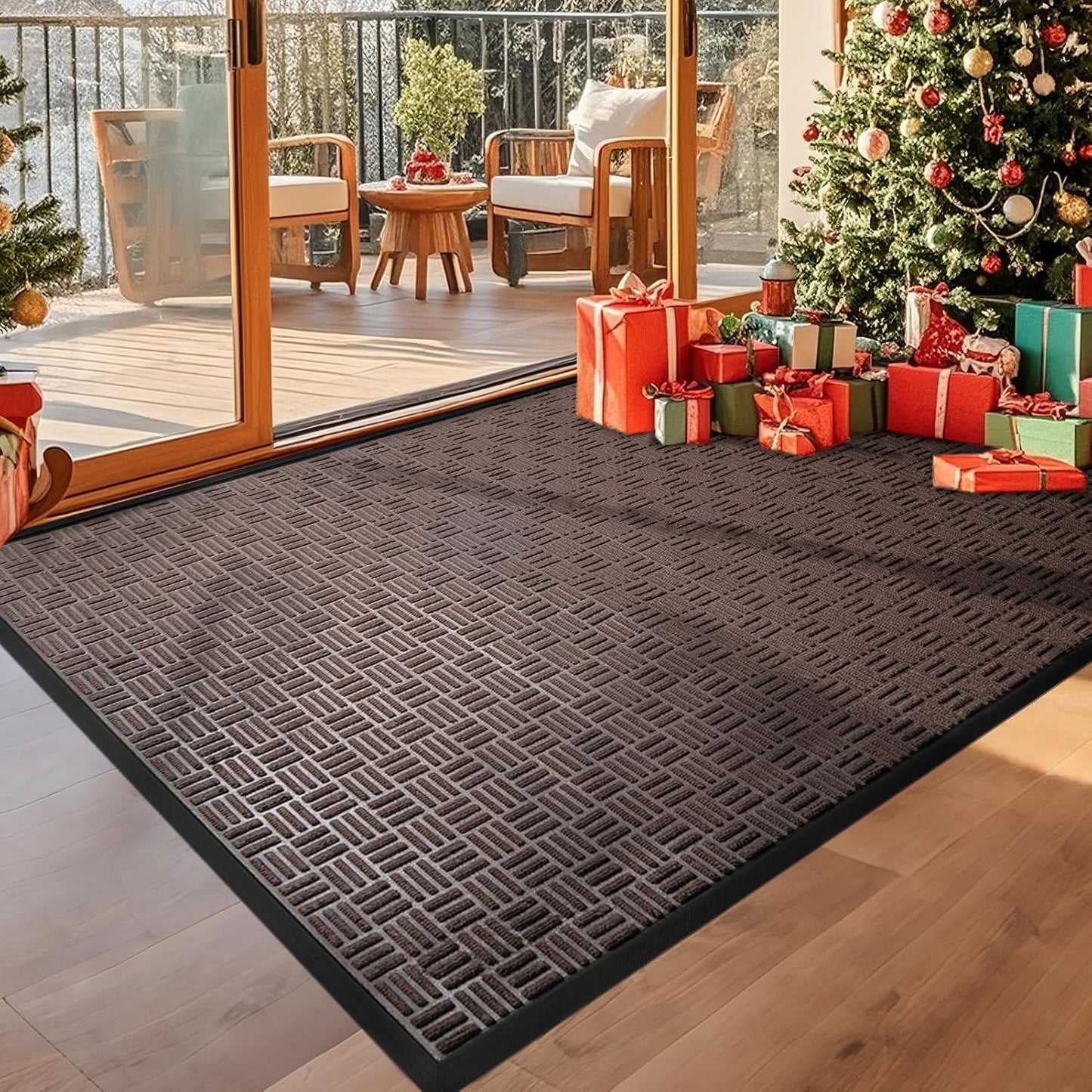 Mibao Heavy Duty Welcome Mat for Outdoor Indoor Use, 61.5 in x 36 in