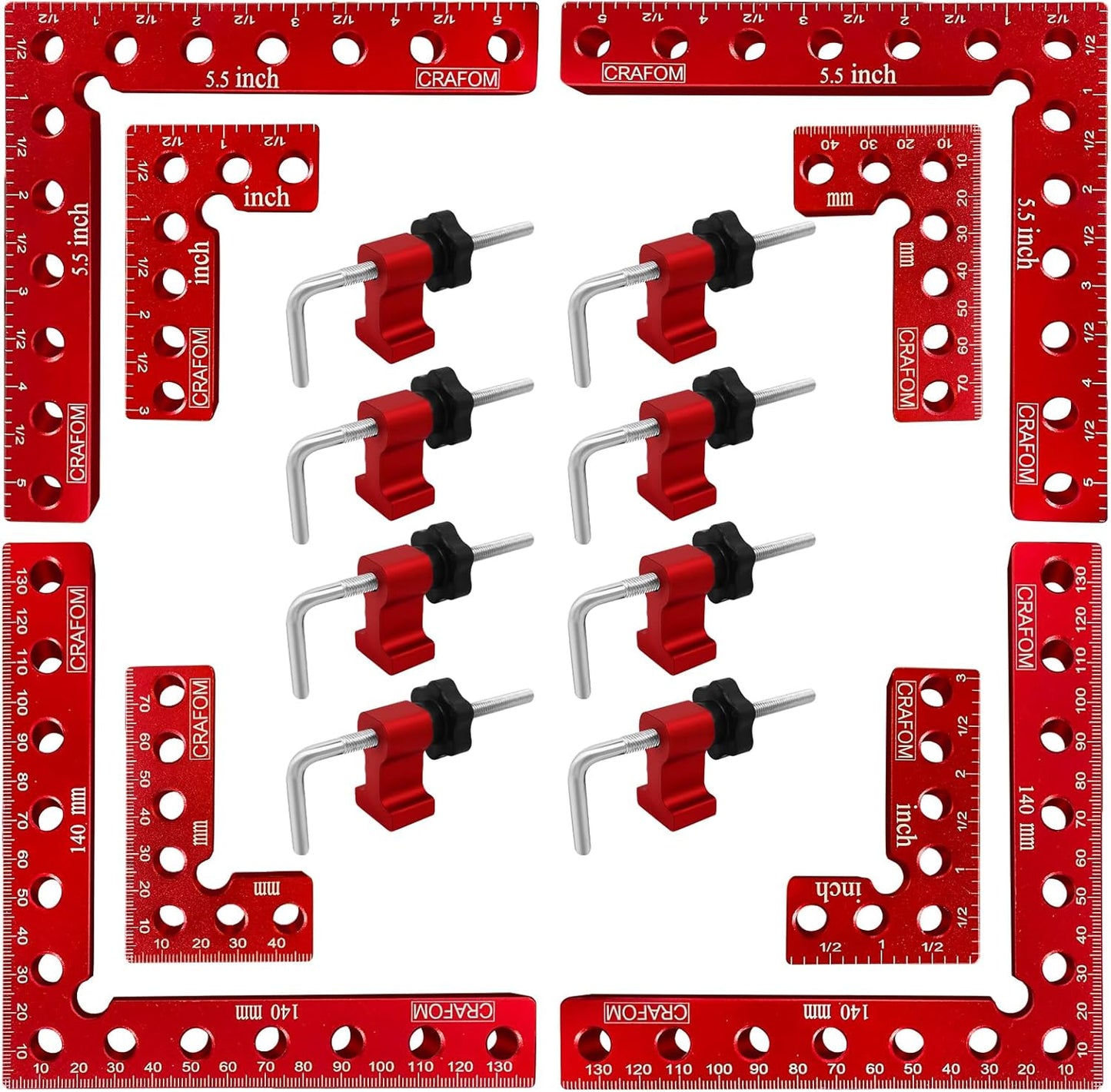 90 Degree Corner Clamping Squares Set for Woodworking Projects