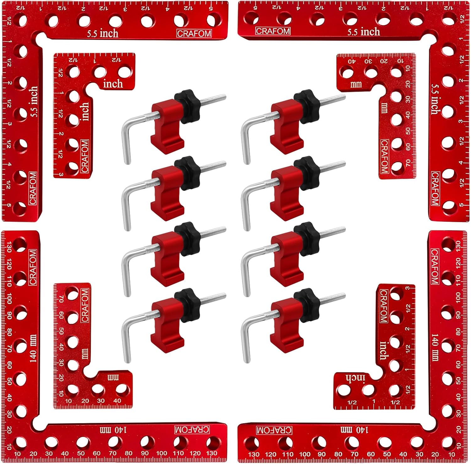 90 Degree Corner Clamping Squares Set for Woodworking Projects