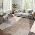 Washable Modern Area Rug 8x10 - Low Pile Geometric Rug