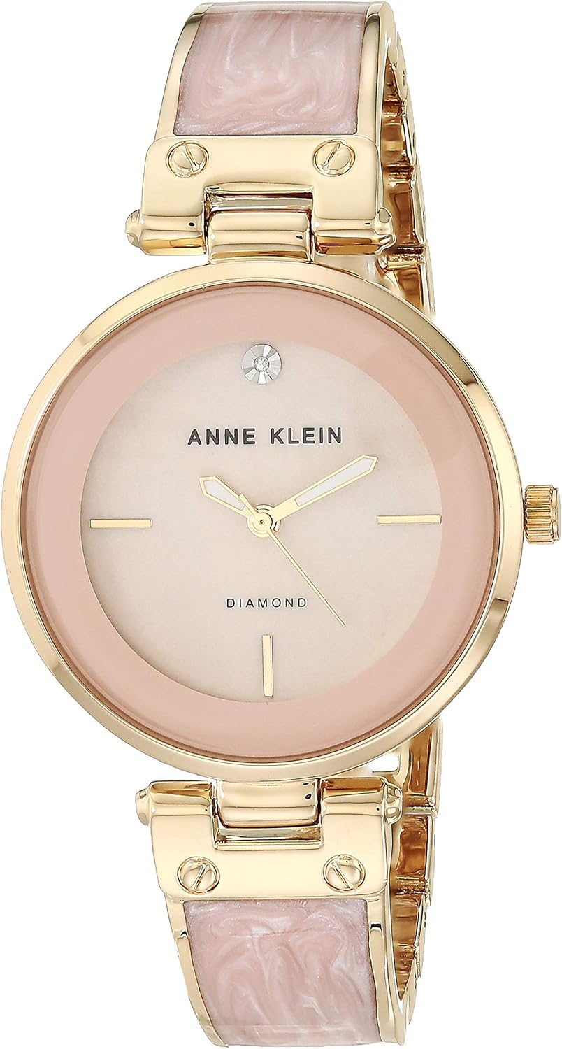 AK Anne Klein Diamond Dial Watch - Timeless Elegance
