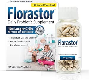 Florastor Daily Probiotic Supplement for Digestive Health