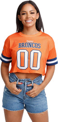 FOCO Women's NFL Ladies Mesh Crop Top Jersey - Game Ready
