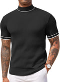 COOFANDY Men's Mock Turtleneck Short Sleeve Sweater - Versatile