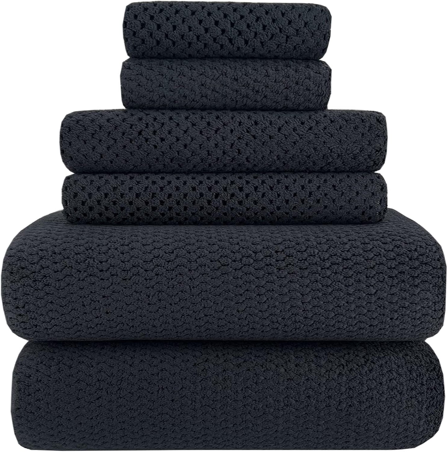 Extra Large Microfiber Bath Towels Set of 6 for Ultimate Comfort