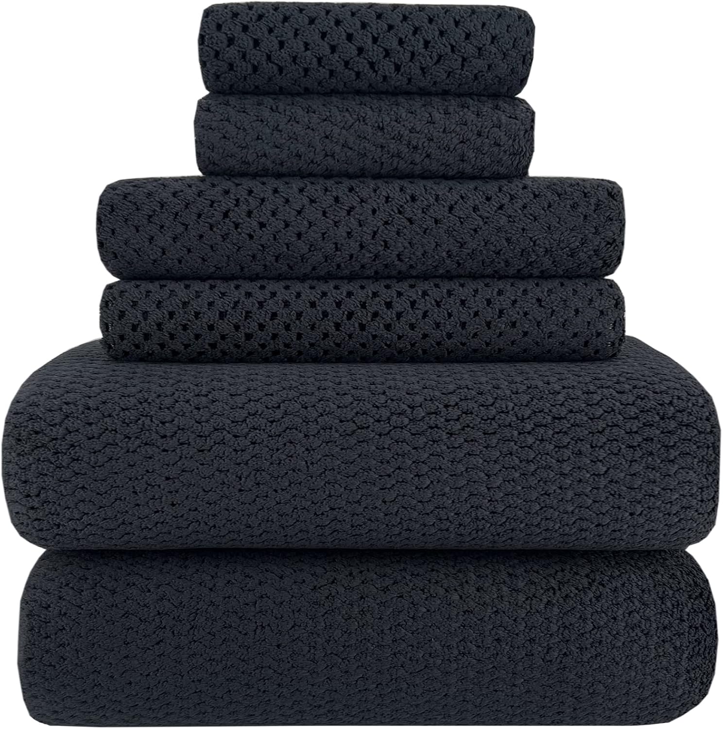 Extra Large Microfiber Bath Towels Set of 6 for Ultimate Comfort