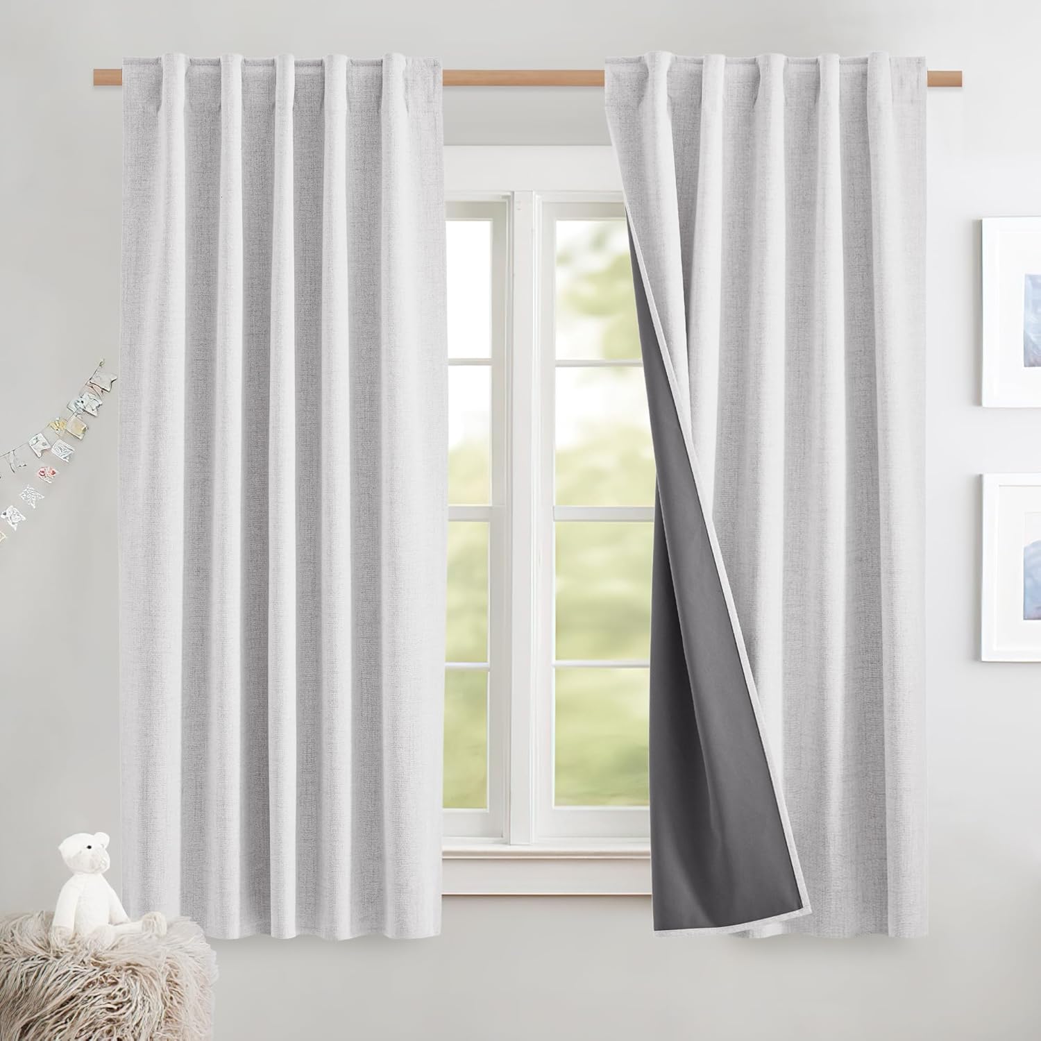 NICETOWN 100% Blackout Curtains for Full Light Blocking