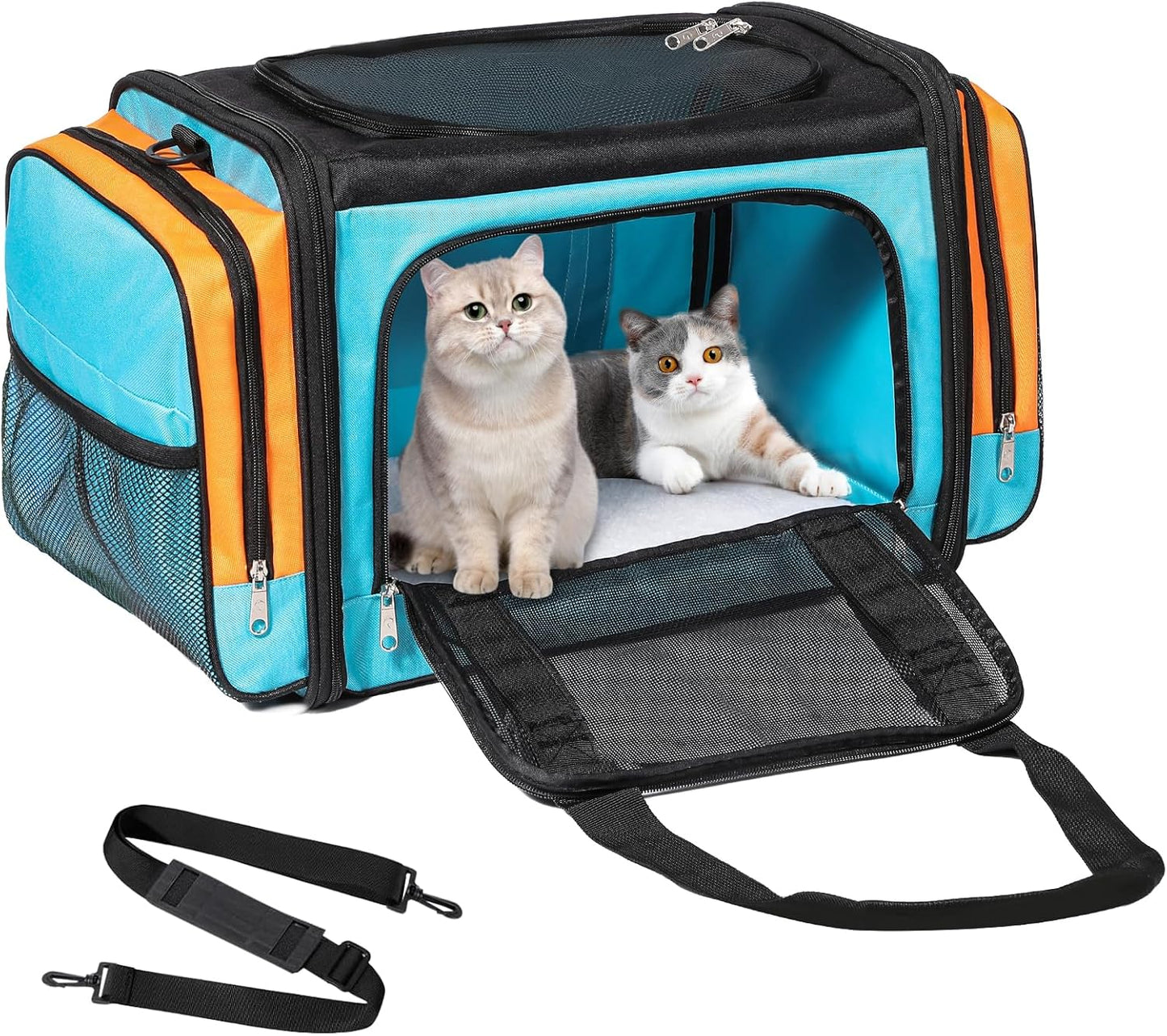Discala Large Cat Carrier for Travel - Soft, Collapsible Design