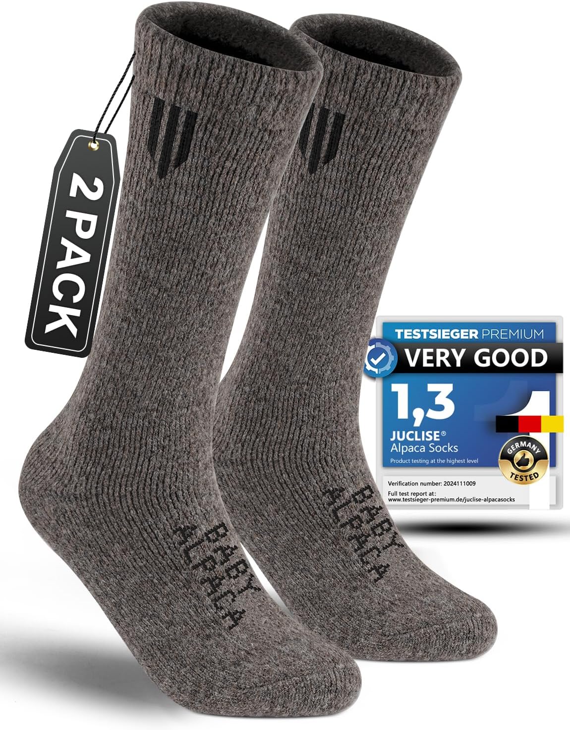 Alpaca Wool Heavyweight Thermal Boot Socks for Cold Weather