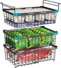 Deep Freezer Organizer Bins 3-Pack - Expandable Hanging & Stackable