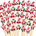 Bamboo Christmas Cocktail Picks - Festive Appetizer Skewers