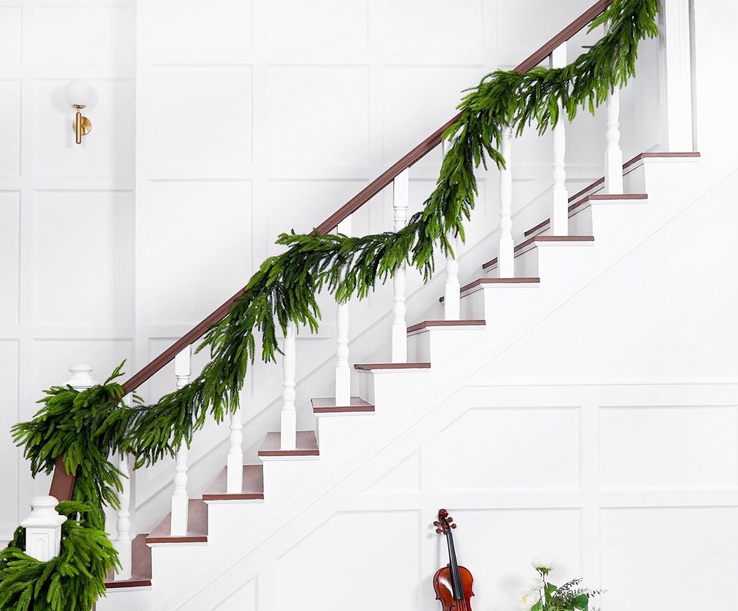 18FT Extra Full Christmas Garland for Festive Holiday Decor