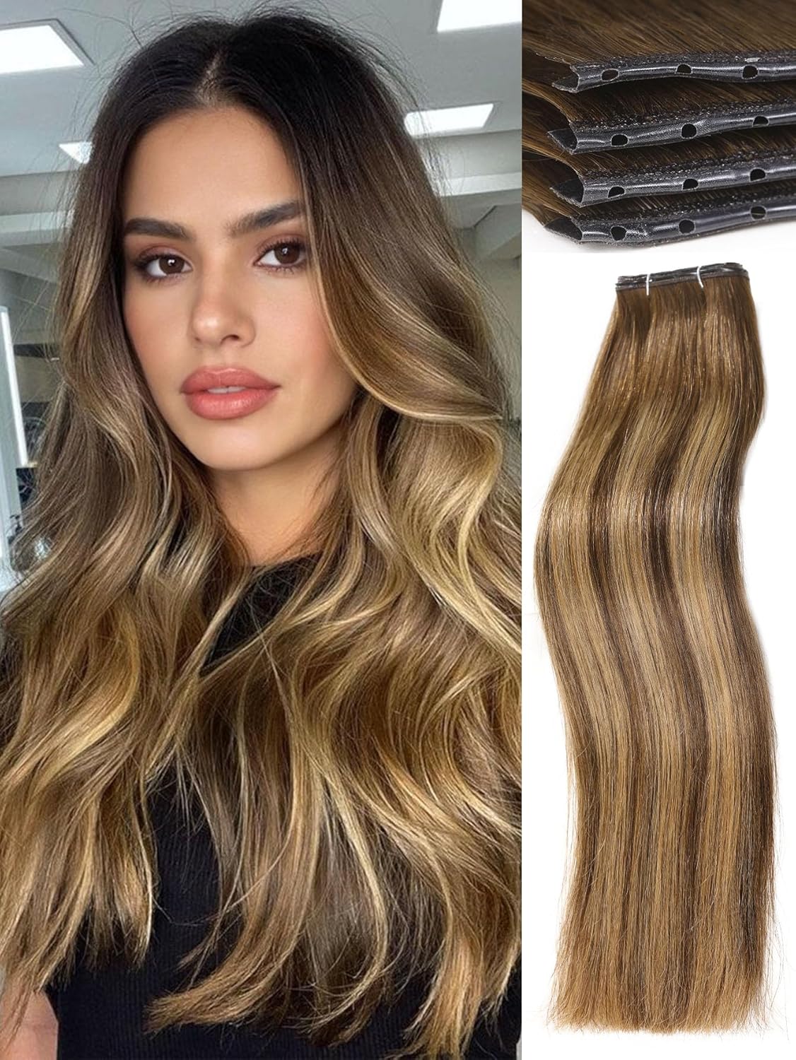Invisible OVO Human Hair Extensions for Strong Volume 18 Inch