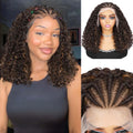 Quantum Love Braided Curly Bob Wig 16in - Natural Braided Cornrow
