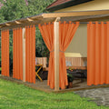 MeccaOrange Outdoor Curtains 6 Panels 54x108 in - Weatherproof Privacy