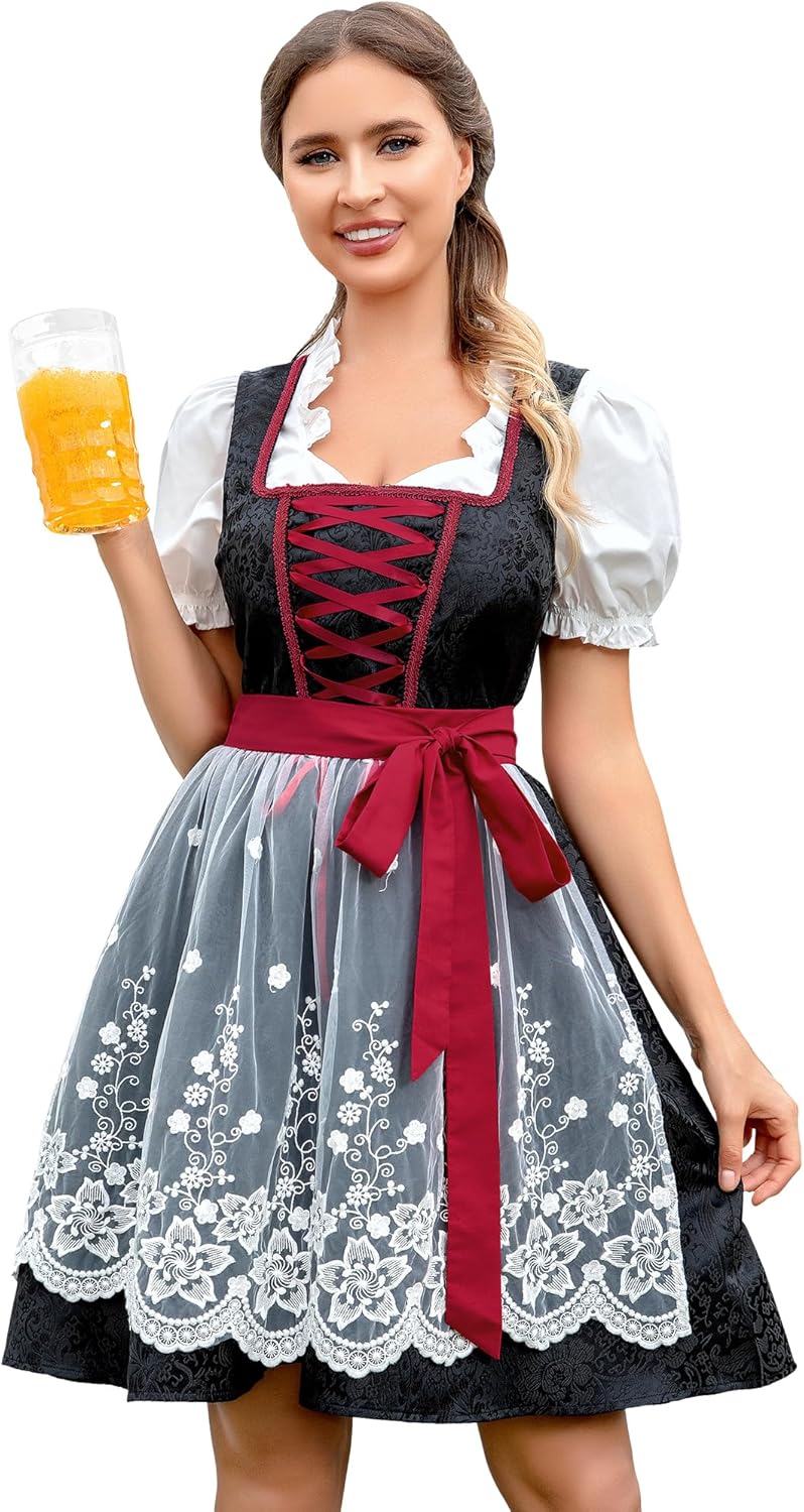 Oktoberfest Dress Costume Dirndl Dresses for Women - Bavarian Style
