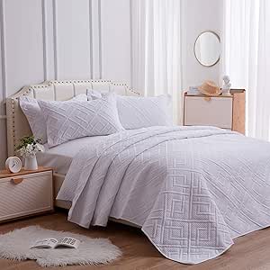 SunStyle Home Twin Size Quilt Set - Soft Microfiber Coverlet