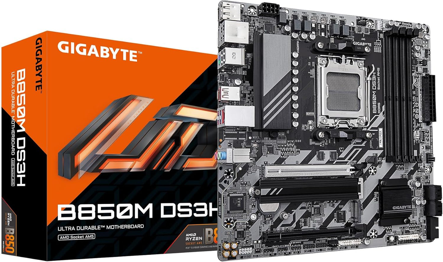 GIGABYTE B850M DS3H Motherboard for AMD Ryzen Processors