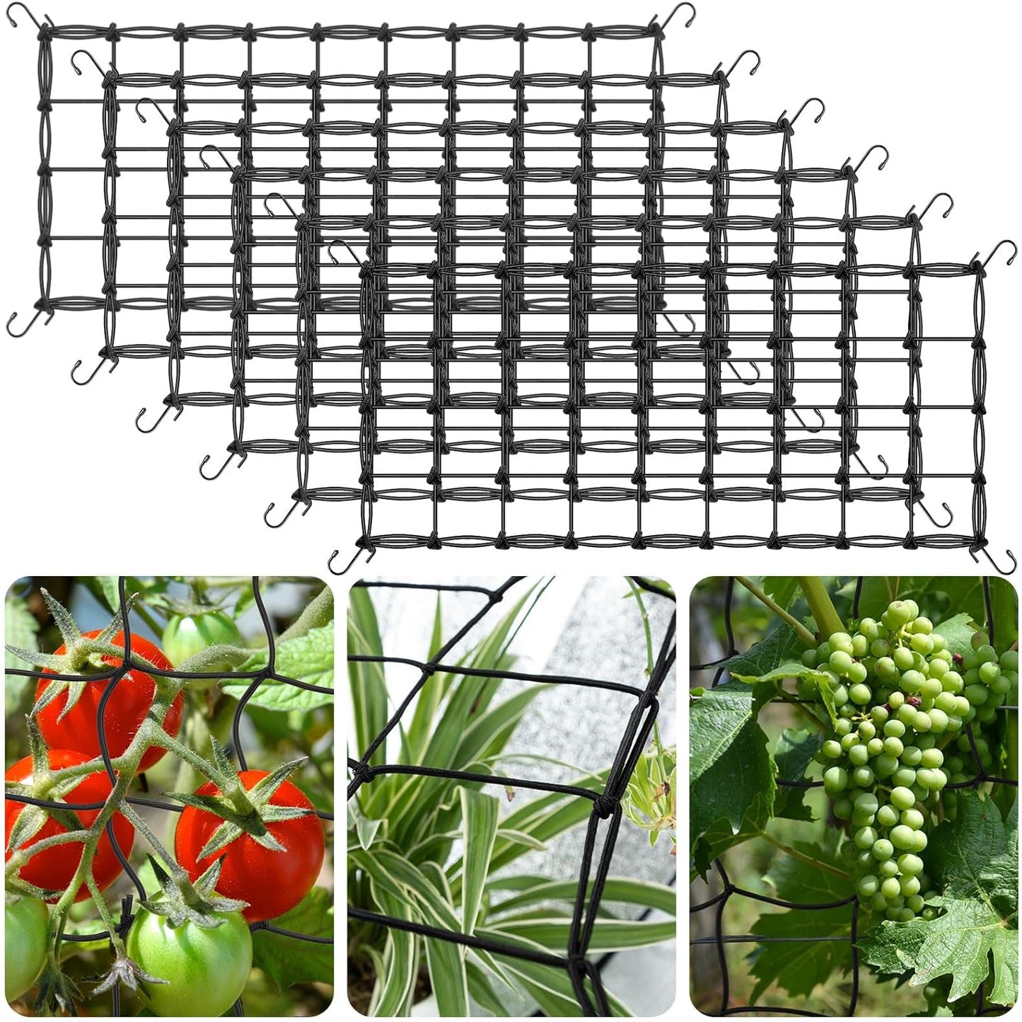 2x4' Heavy-Duty Grow Tent Trellis Net, 6 Pack - Flexible Hydroponic Scrog Support!