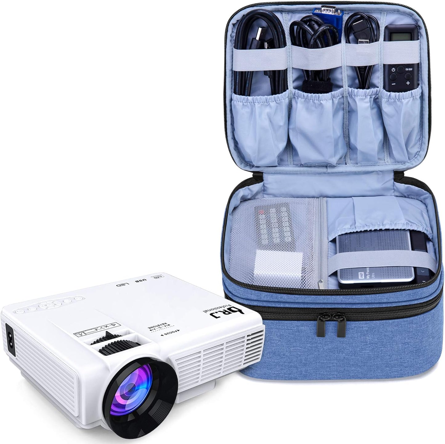 Luxja Mini Projector Carry Case, Blue