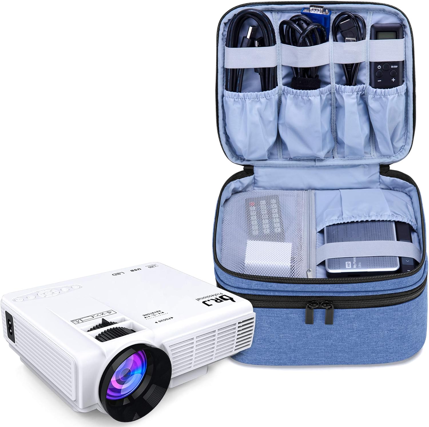 Luxja Mini Projector Carry Case, Blue