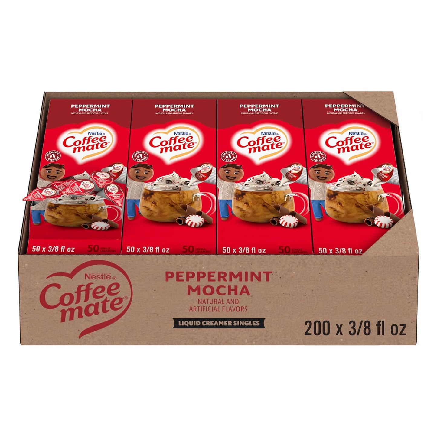 Nestle Coffee mate Peppermint Mocha Creamer Singles for Coffee