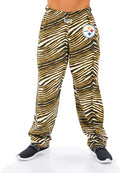 Zubaz Men's Zebra Left Hip Logo Track Pant - Bold Team Style thigh
