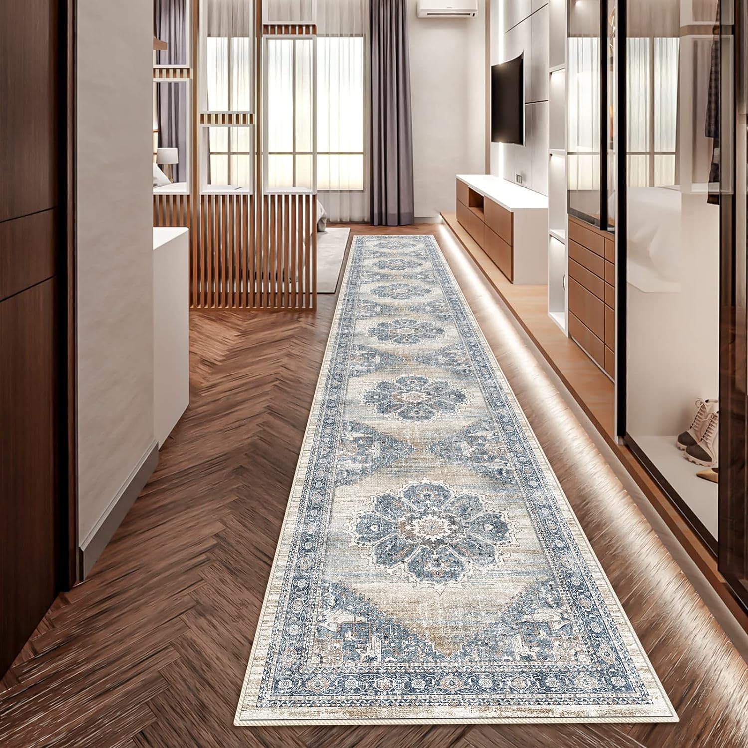 YOUFORTONG 2x12 Runner Rug for Hallways Soft Non Slip Design