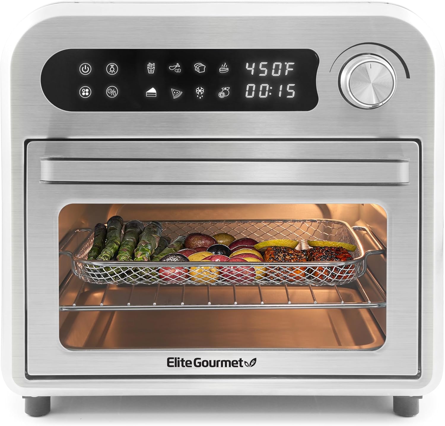 Elite Gourmet 10L Air Fryer Oven - 8 Menu Settings