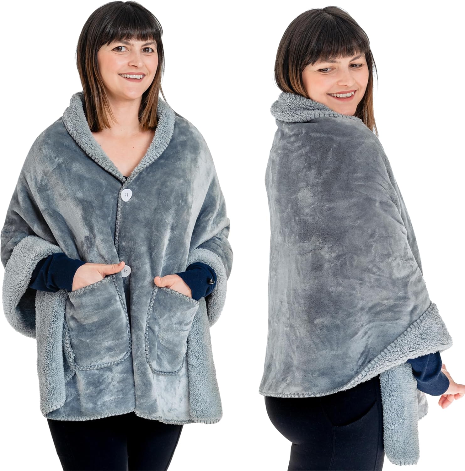 Premium Double Layer Poncho Blanket for Cozy Comfort and Style