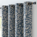 jinchan 80% Blackout Curtains 96 in 2 Panels - Floral Thermal Drapes