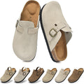 Genuine Suede Kids Toddler Clogs with Arch Support for Boys Girls