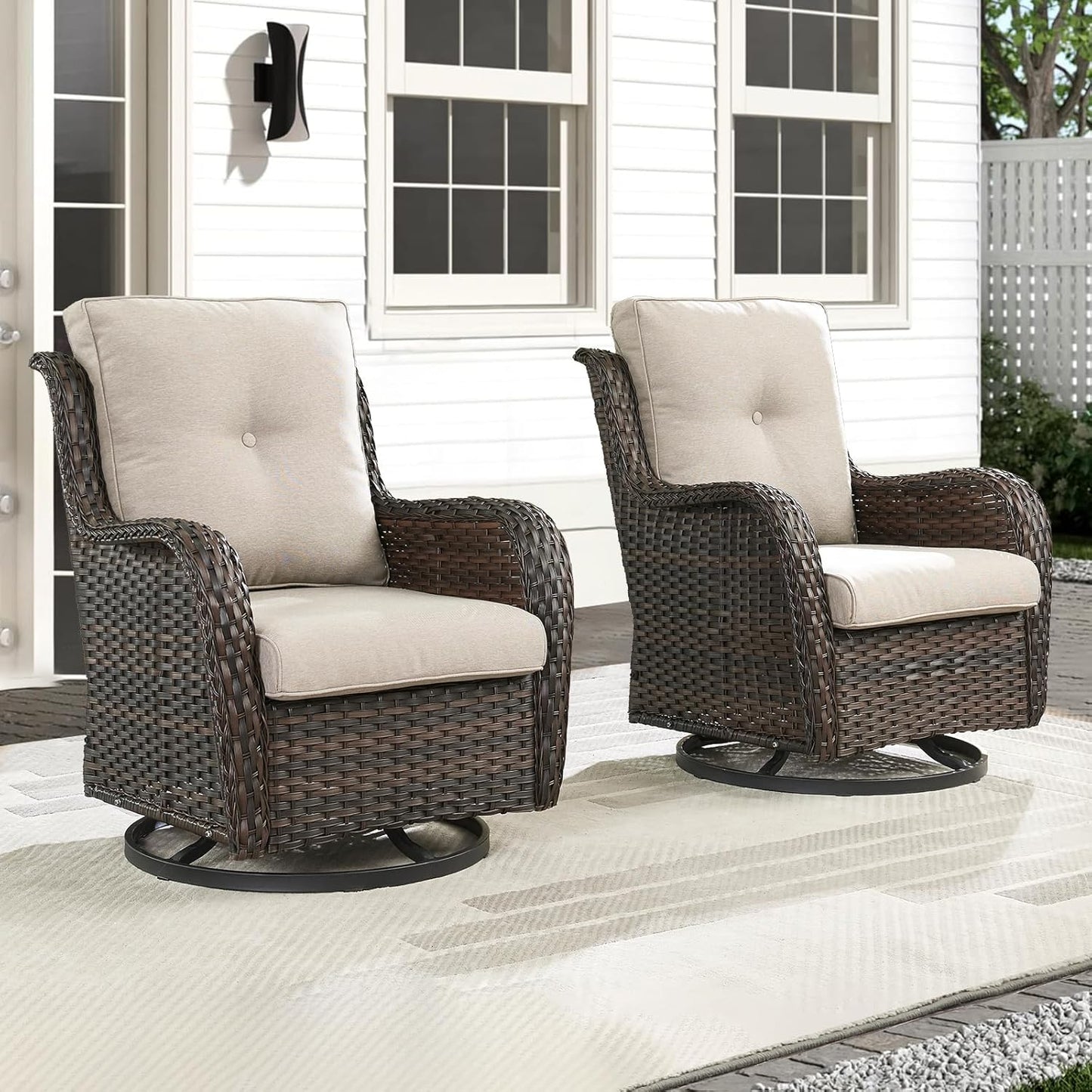 Opohoro Swivel Rocker Set - Comfort & Style for Outdoors